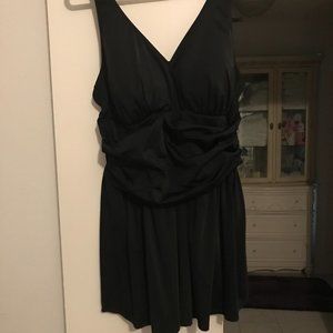 d and co. BEACH 2OW swimsuit in all black, new, never worn with attached bra.